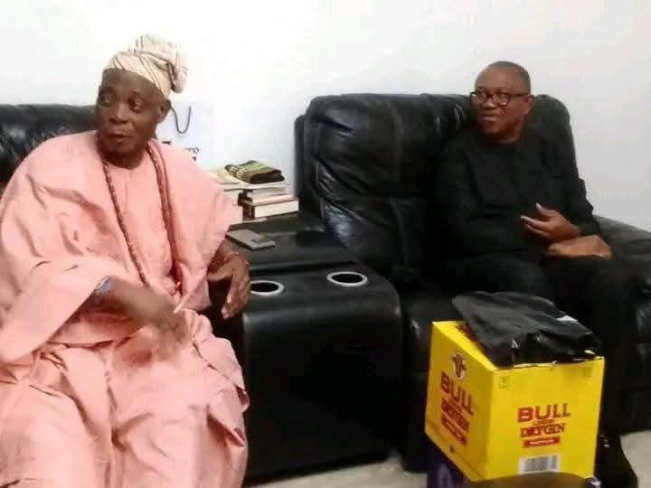 Peter Obi Pays Courtesy Visit to Olubadan-Designate, Oba Rashidi Ladoja