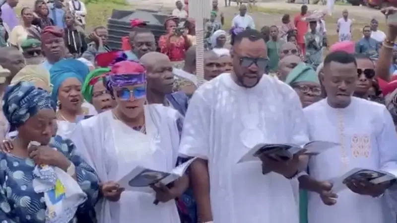 Nollywood actor Odunlade Adekola lays his father to rest in Ekiti.