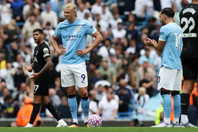 EPL: Underwhelming Man City Fall 0-2 to Tottenham