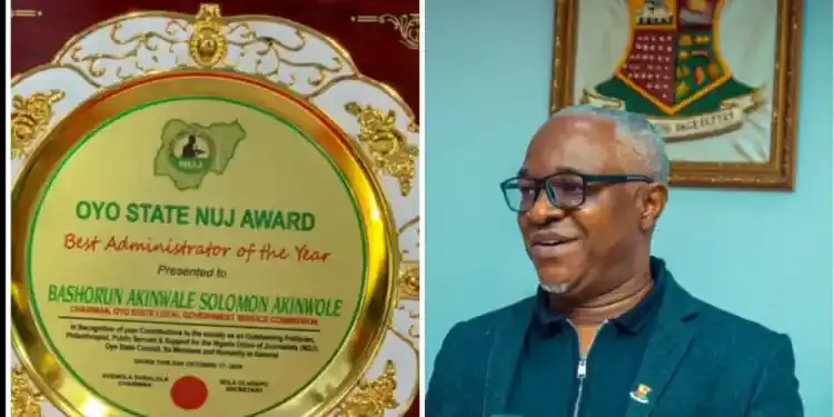 Wolekanle Named “Best Administrator of the Year” by NUJ for Transforming Oyo LG Service Commission