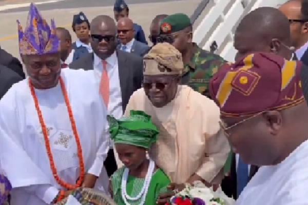 Tinubu, Makinde, Adeleke Touch Down as Olubadan Coronation Nears